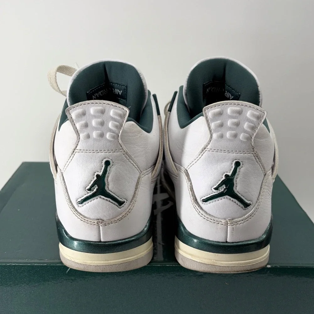 Air Jordan 4 Retro Oxidized Green White Men Basketball Shoes FQ8138-103 Size 8.5